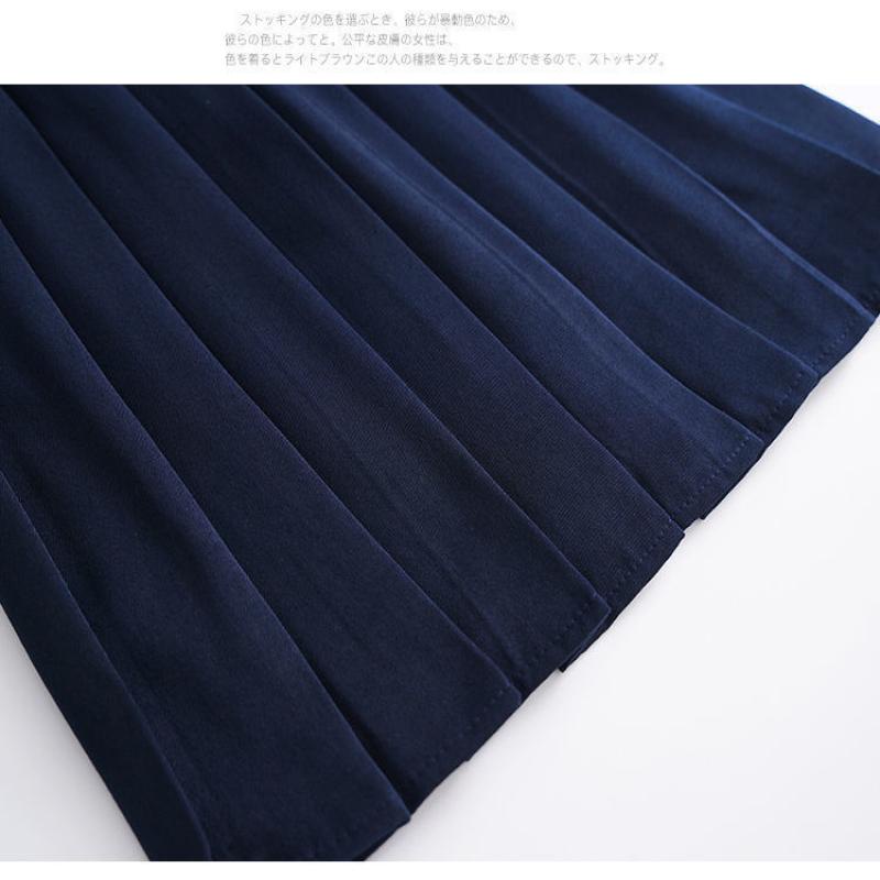 Lq Chân Váy Ngắn Chữ a Xếp Ly Màu Đen Kiểu Preppy Dễ Phối Đồ Thời Trang Mùa Hè