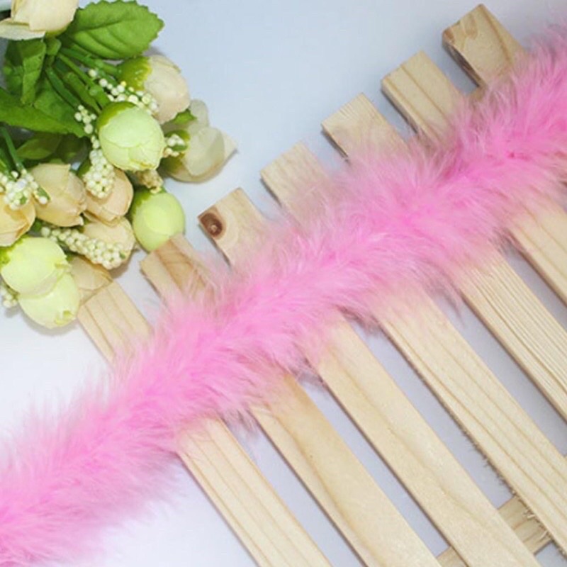 Lông vũ , lông đà điểu , lông tơ dải 2m đủ màu