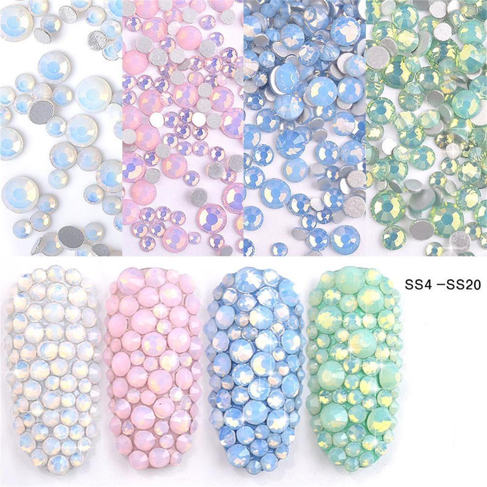 BORAG Đá Opal 3D SS4-SS20 Nhiều Kích Cỡ Đính Móng Nghệ Thuật
