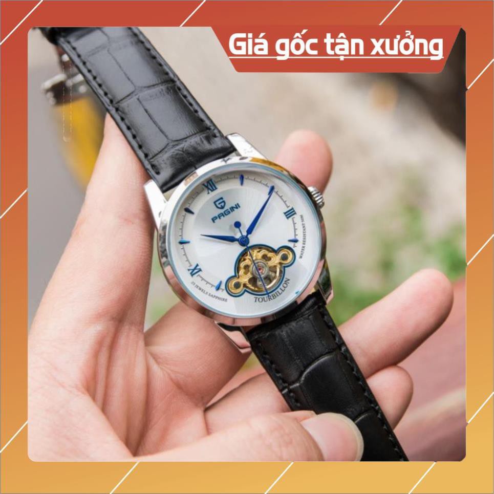 [Chính Hãng 100%] Đồng Hồ Nam PAGINI PA19966 - Đồng hồ cơ automatic lộ máy hàng chính hãng, Bảo hành