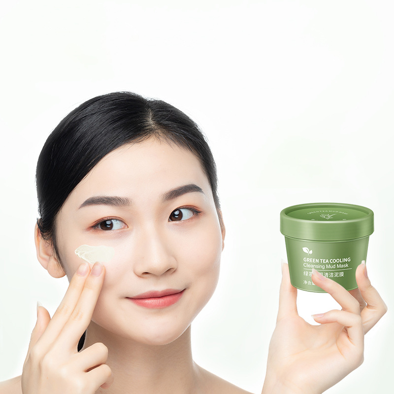 [Hàng mới về] Mặt nạ đất sét chiết xuất trà xanh làm sạch sâu loại bỏ mụn đầu đen hiệu quả chất lượng cao OEM