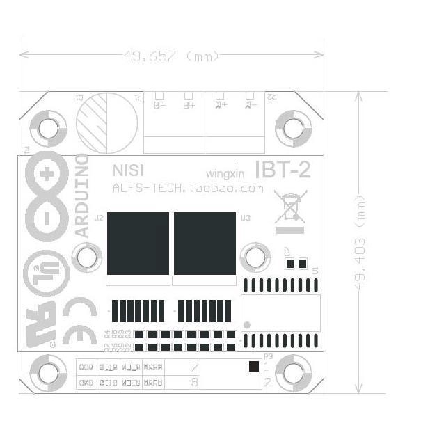 Mô đun công suất cao hình H đôi BTS7960 dành cho xe hơi