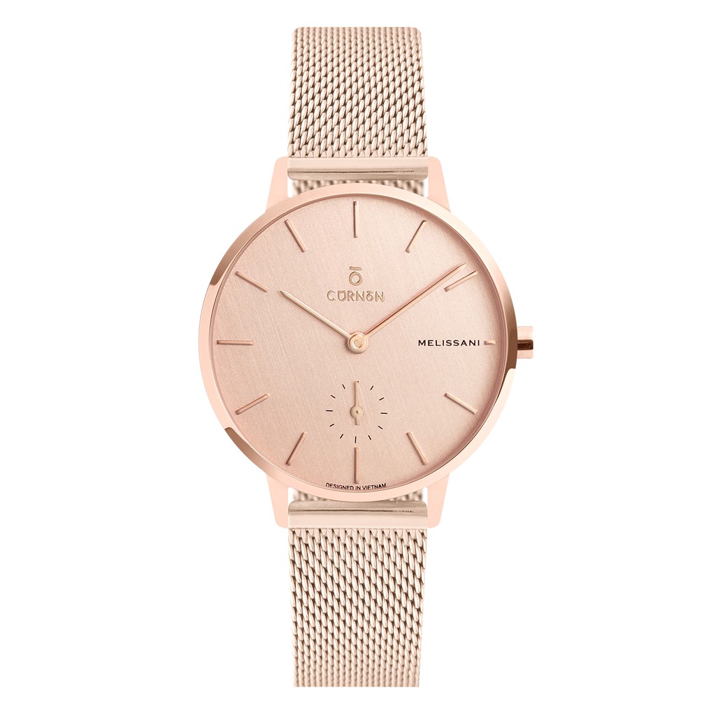 Đồng hồ nữ Curnon dây kim loại rosegold Melissani Autumn - Hàng chính hãng