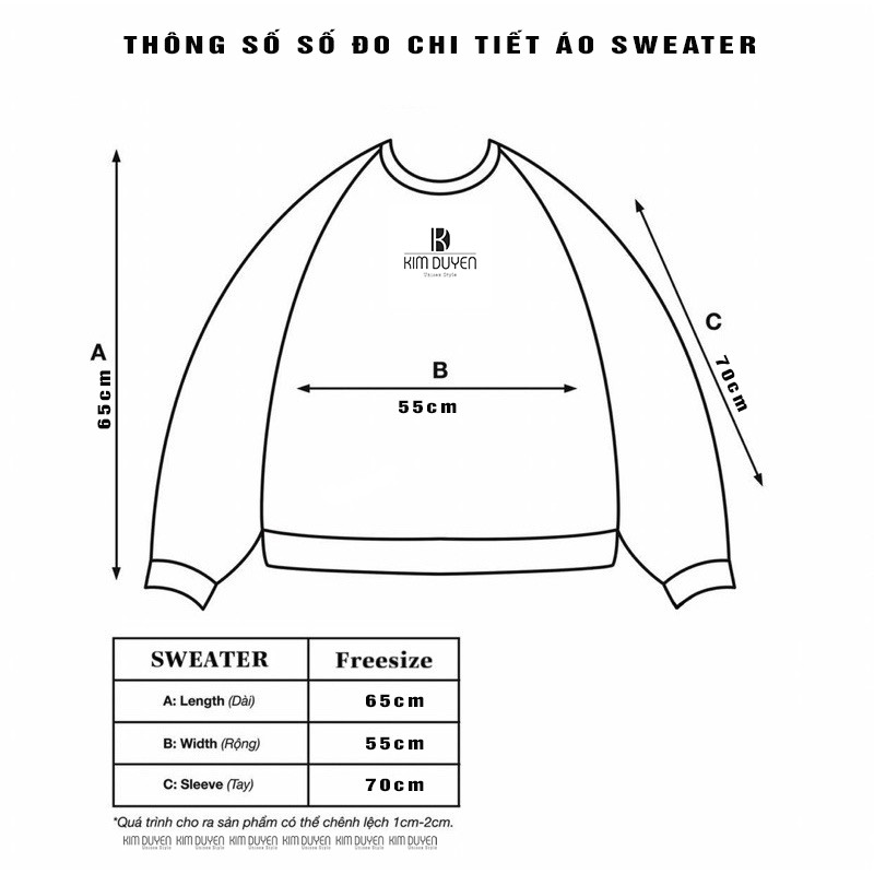 Áo Sweater In Ủi Logo Áo Sweater Tay Bồng Chất Nỉ Ngoại Dày Dặn Form Rộng Freesize Unisex Ảnh Thật | BigBuy360 - bigbuy360.vn