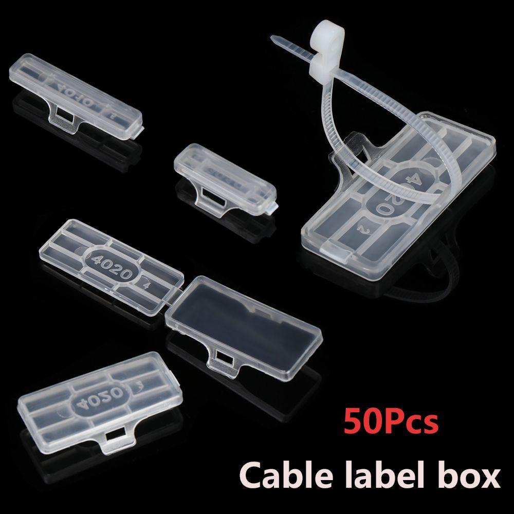 LANFY Bộ 50 Miếng Dán Trong Suốt Chống Thấm Nước Dùng Để Cố Định Dây Cáp Mạng