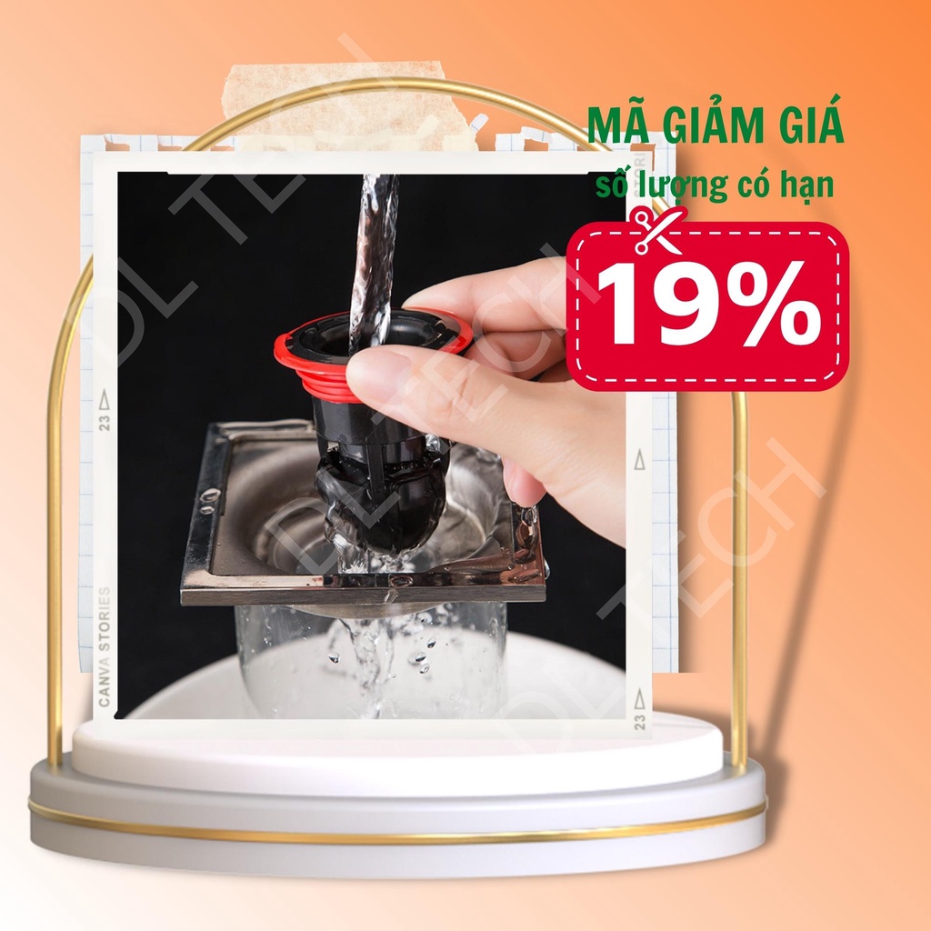 Ống Ngăn Mùi Thoát Sàn chống mùi hôi ngăn vi khuẩn mùi hôi nhà vệ sinh cống nước hiệu quả Phễu thoát sàn TS1 DL TECH