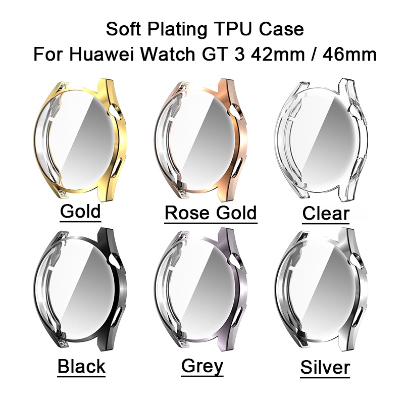 Ốp Bảo Vệ Bằng TPU Silicone Mềm Nhiều Màu Cho Đồng Hồ Thông Minh Huawei Watch GT 3 GT3 42mm 46
