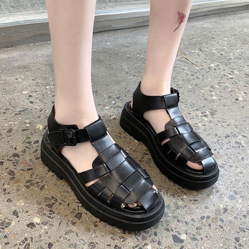 Giày Sandal Đế Dày Thời Trang Hàn Quốc 2021 Dành Cho Nữ