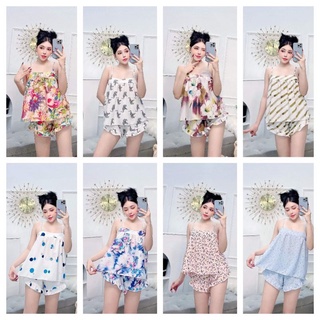 Đồ bộ lụa 2 dây mặc nhà, ra phố.hình thật khách mặc. giá cực rẻ