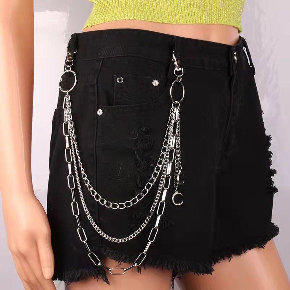 Dây Xích Đeo Thắt Lưng Nhiều Lớp Phong Cách Hip Hop Cá Tính Dành Cho Nữ