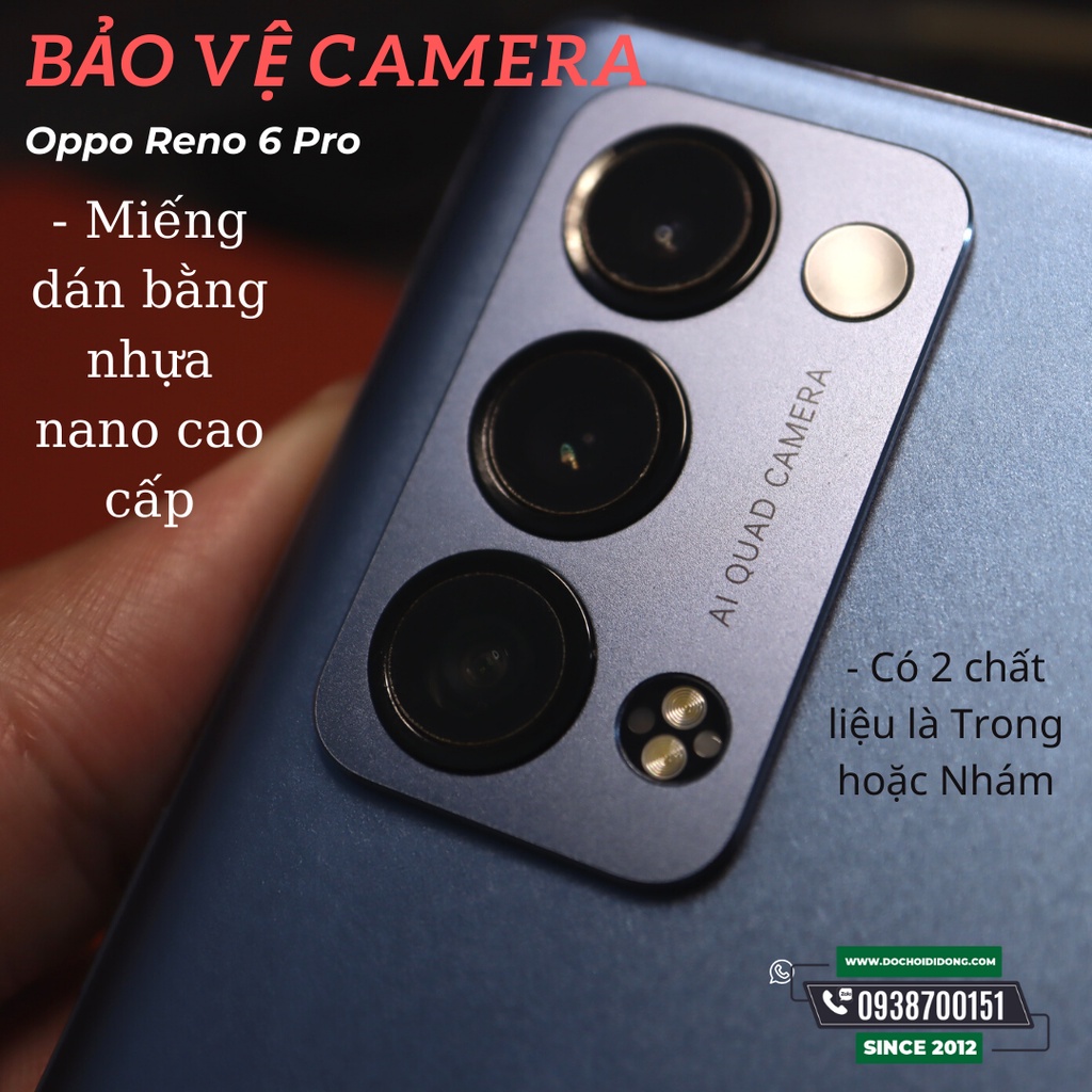 Miếng dán bảo vệ Oppo Reno 6 Pro tăng cường lực chống vỡ nguyên liệu nhựa nano cao cấp