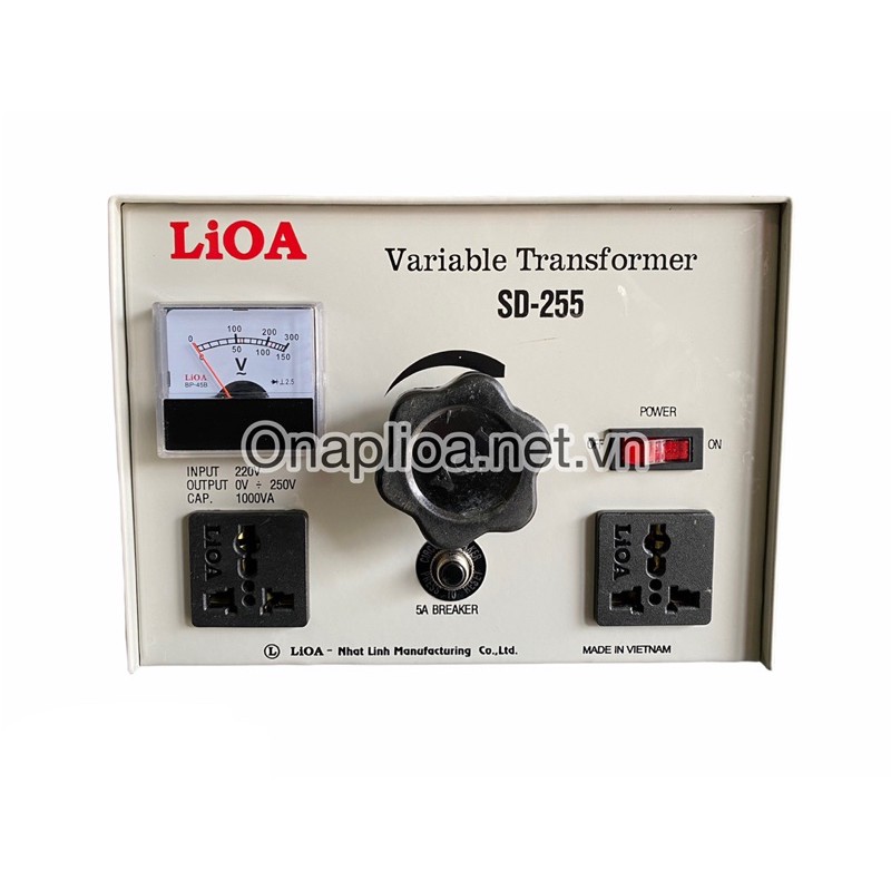 Biến áp vô cấp 1 pha SD-255