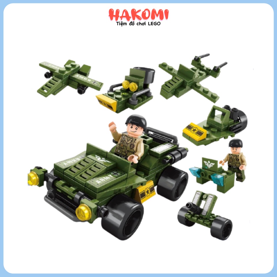 Lego Xe Tăng Bọc Thép, Mô Hình Lắp Ghép Quân Đội, Máy Bay Chiến Đấu 1062 Chi Tiết