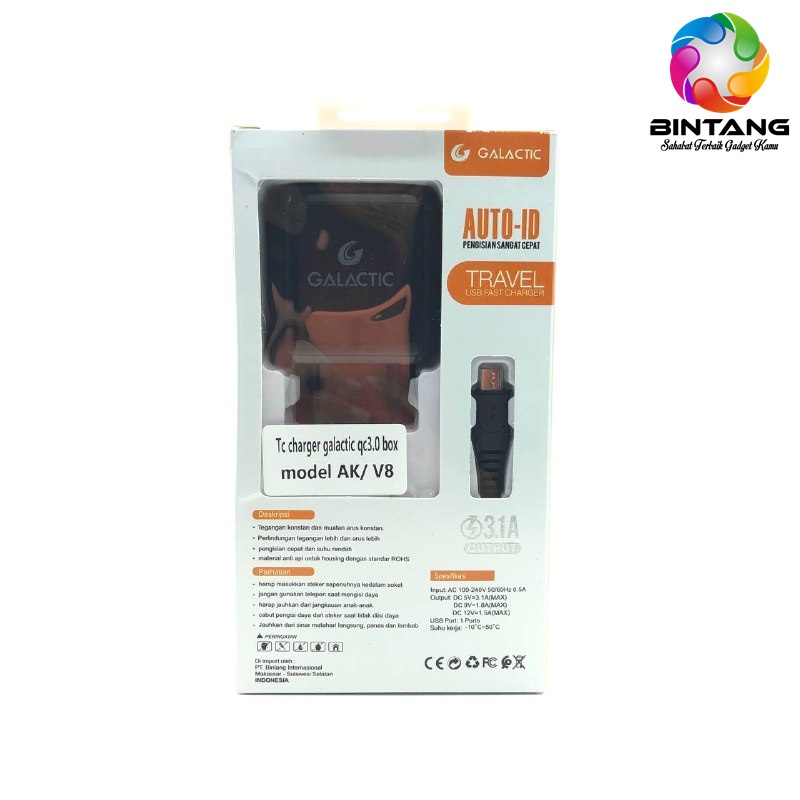 Bộ Sạc Pin Galaxy QC 3.0 AK/V8 (0404Bak8) 22/02/2022 Chuyên Dụng