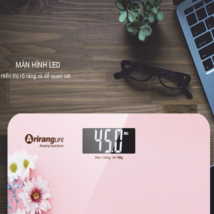 Cân sức khỏe Arirang Life AR-S18G Tải trọng lên đến 180KG