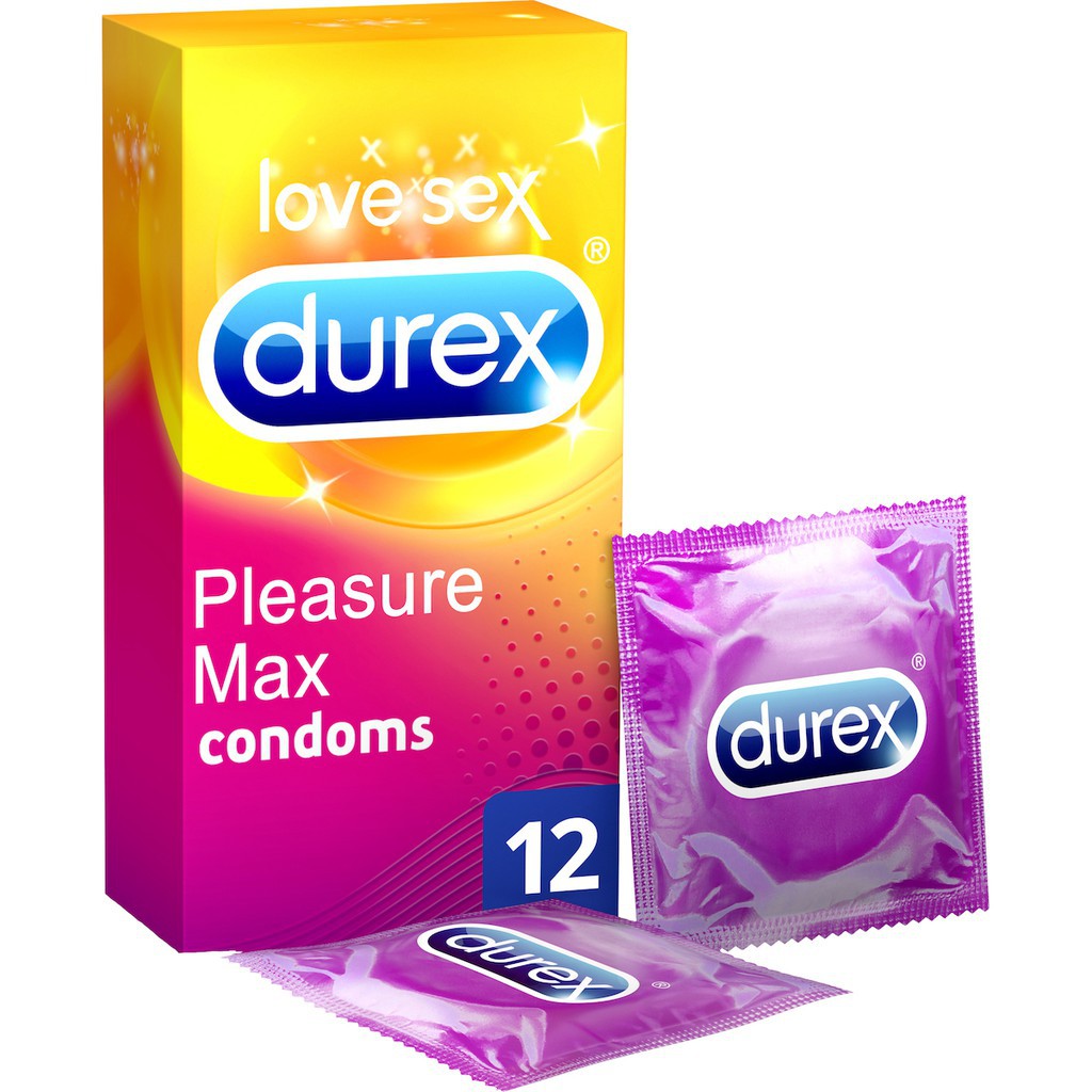 [HÀNG NHẬP KHẨU] - Bao cao su GÂN GAI Liti Durex Pleasuremax Size 49-52 -Hộp 12 cái (SP được chị em ưa thích nhất)