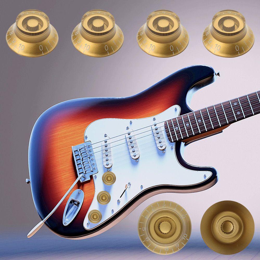 CHOOKEY Nút Chỉnh Âm Lượng Đàn Guitar Bass Les Paul LP Màu Vàng Kèm Phụ Kiện