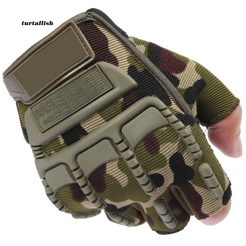 TUR♥Men's Army Military Outdoor Tactical Combat Bicycle Airsoft Half Finger Gloves