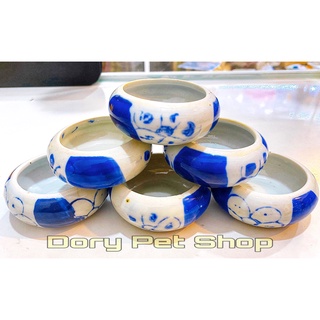Chén sứ tròn chống lật hoa văn hamster thỏ bọ nhím sóc