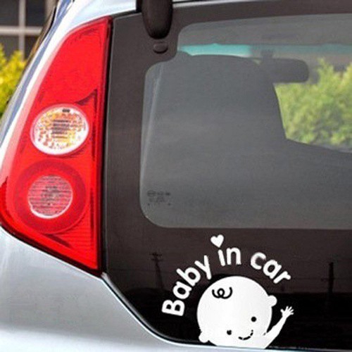 Nhãn dán decal Baby In Car an toàn xinh xắn cho xe hơi