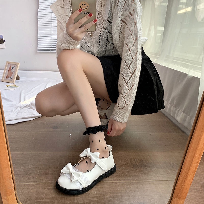 Giày búp bê da mềm phong cách lolita Nhật Bản thời trang mùa hè cho nữ