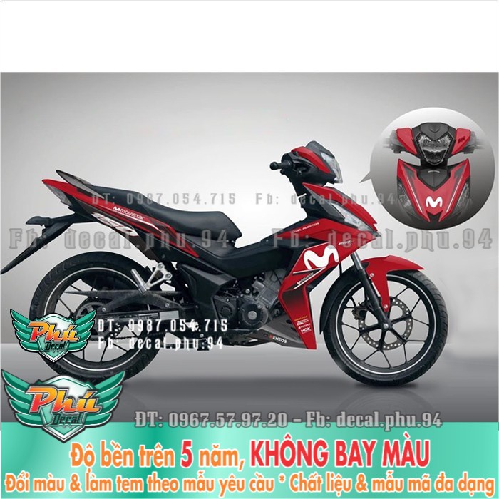 Tem rời Winner Movistar xe đỏ đen P -1