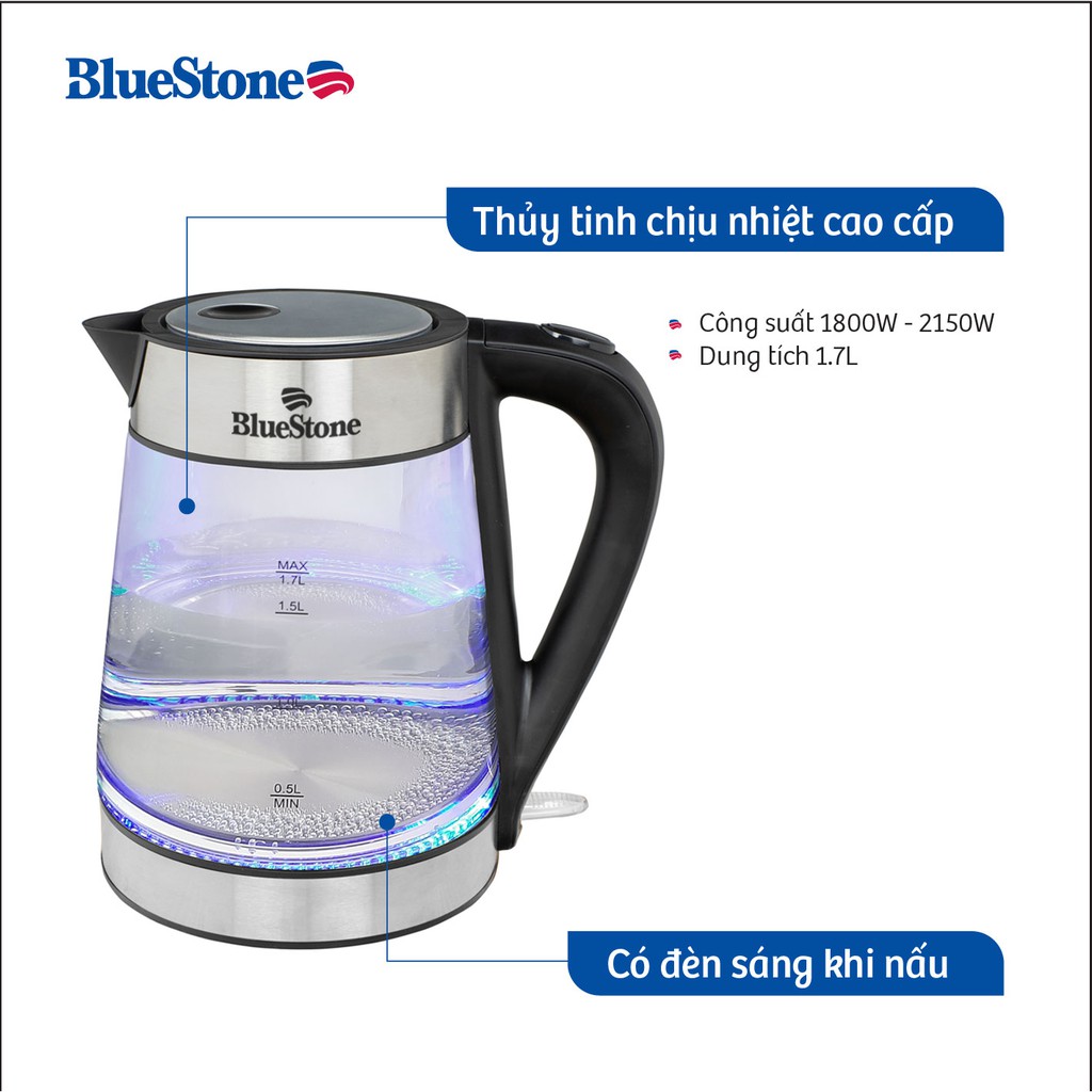 [Mã ELBLUEWL5 giảm 10% đơn 500K] Ấm Đun Nước Bluestone KTB-3426