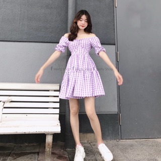 Đầm babydoll tay phồng