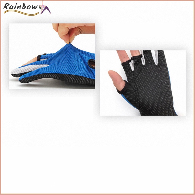 Găng Tay Lưới Câu Cá Thoáng Khí Chống Trượt Chống Ẩm Tiện Dụng