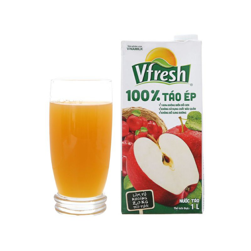 nước trái cây Vfresh táo ép 100%