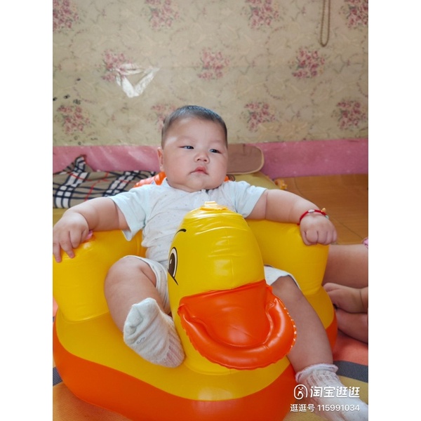 Ghế hơi vịt tập ngồi cho bé 4m+