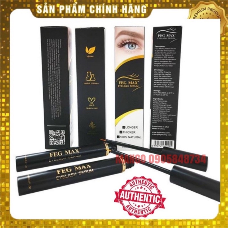 Dưỡng mi Fegmax[GIÁ SỈ CHUẨN AUTH100%]hiệu quả X5