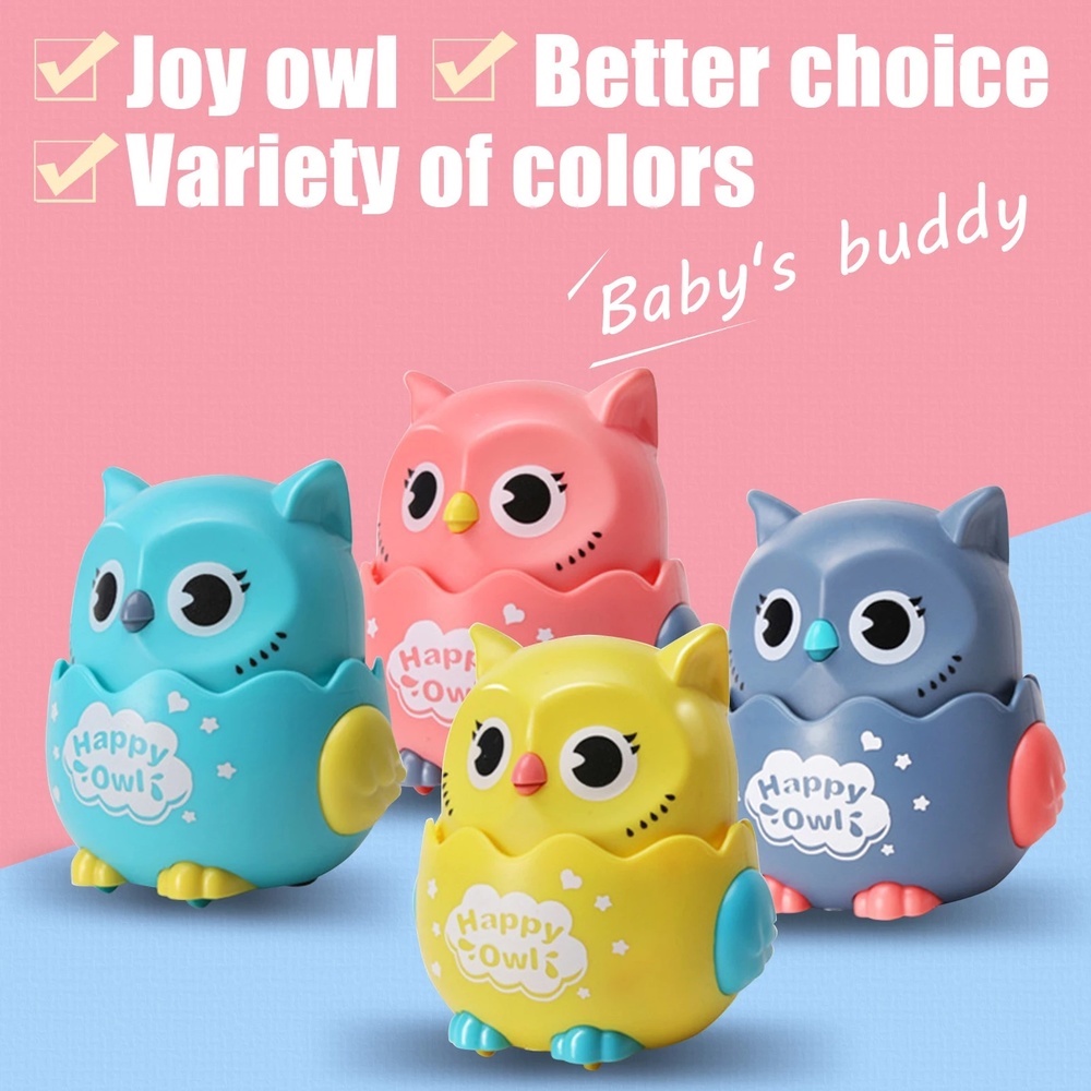 Xe hơi đồ chơi bằng nhựa hình chim cú vui nhộn cho bé