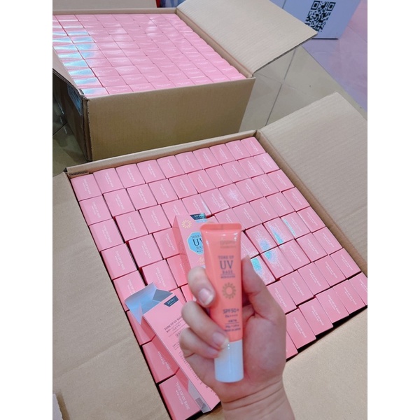 KEM CHỐNG NẮNG DƯỠNG DA NÂNG TONE DƯỢC MỸ PHẨM AYAMI COSMETICS TONE UP UV CREAM SPF50+ PA++++  NHẬT BẢN