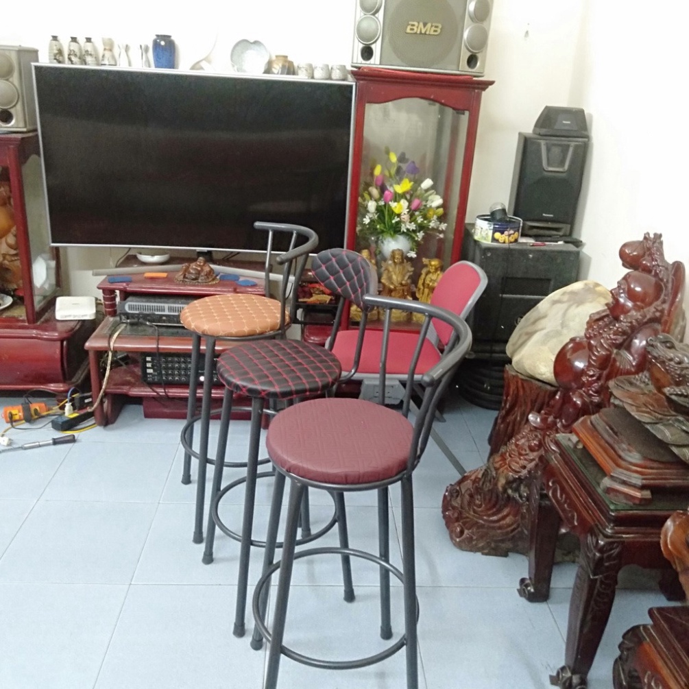 Ghế quầy bar bọc da đệm cao cấp bền đẹp, sang trọng - Kanta store