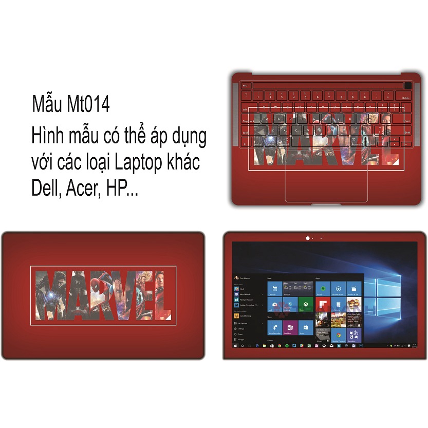 Miếng Dán Laptop - Mẫu hình MT014 - Dán cho Dell, Hp, Asus, Lenovo, Acer, MSI, Surface,Vaio, Macbook