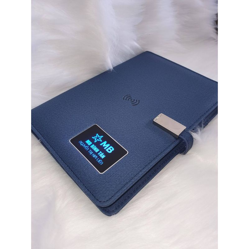 Sổ tay đa năng tích  hợp pin 8000mAh - Sạc không dây - quà tặng cao cấp