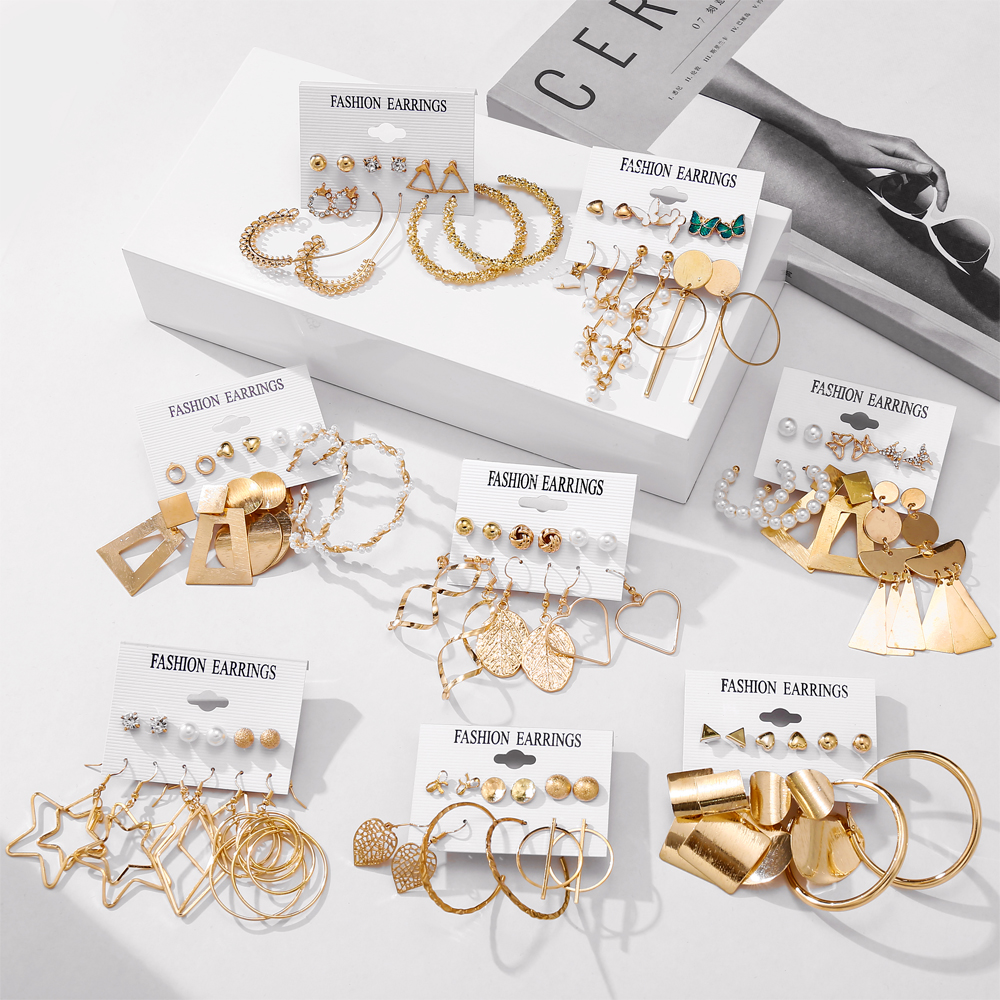 Bộ khuyên tai bươm bướm rỗng đính ngọc trai nhân tạo phong cách Hàn Quốc retro thời trang độc đáo cho nữ