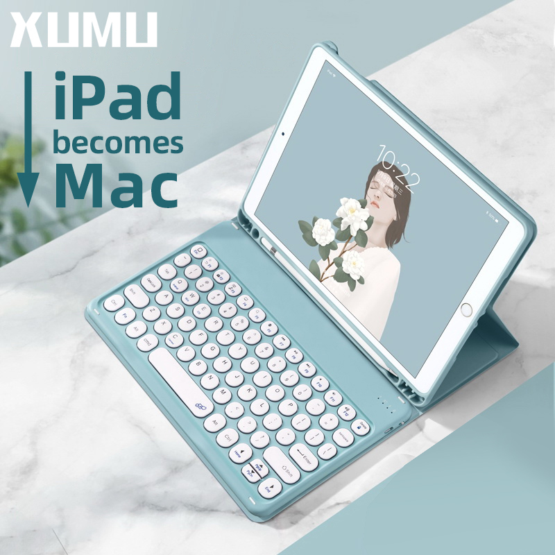 Bao Da Kèm Bàn Phím Không Dây Cho Apple Ipad Air 4 4th Gen 10.9 Air3 Pro 10.5 Air 2 1 6th 5th Gen 9.7 7th 8th Gen 10.2 11 Inch 2020 2018