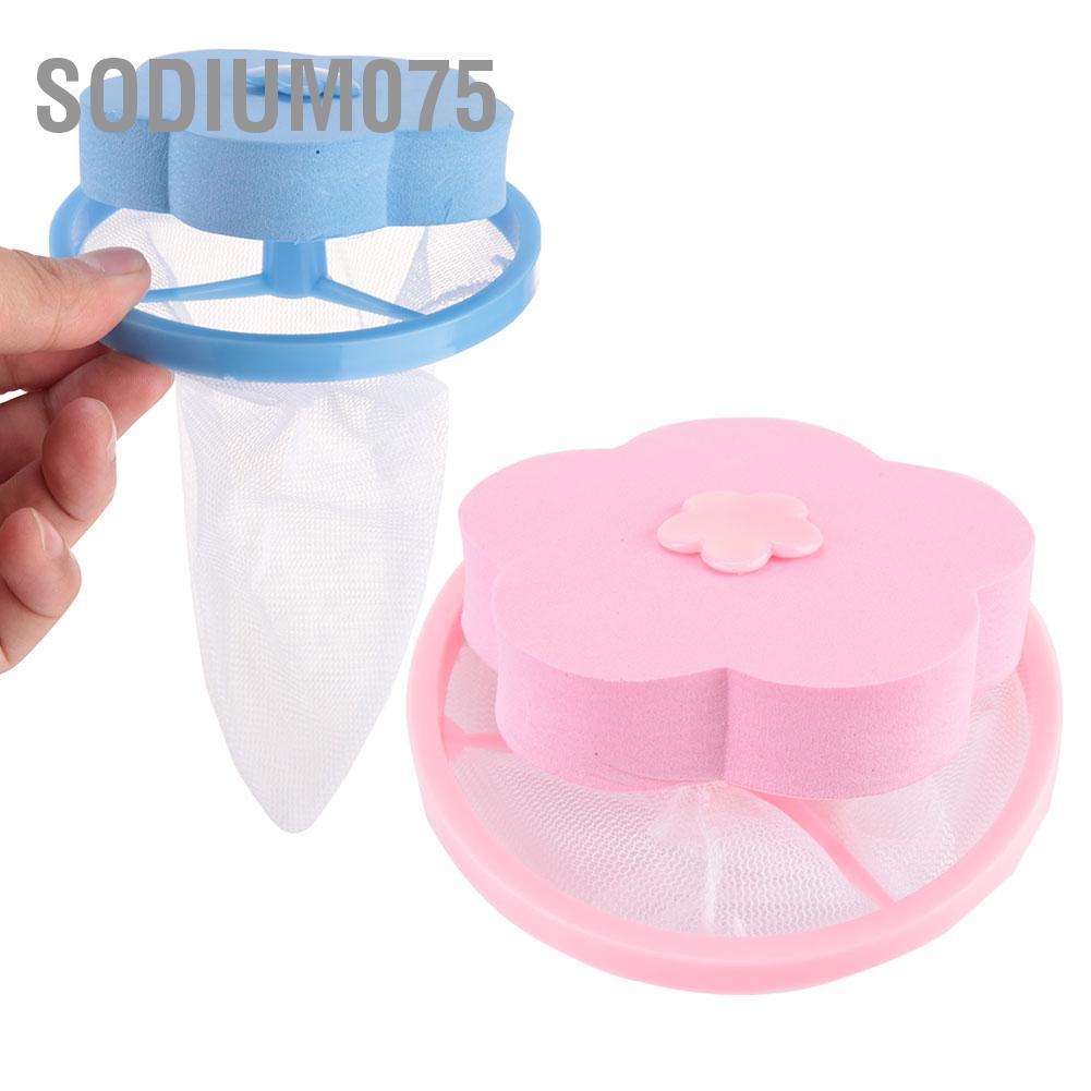 Hàng Hot Plum Blossom-shape Flower Máy giặt tẩy lông Giặt bóng Túi lưới lọc nổi Hàng giao ngaySodium075