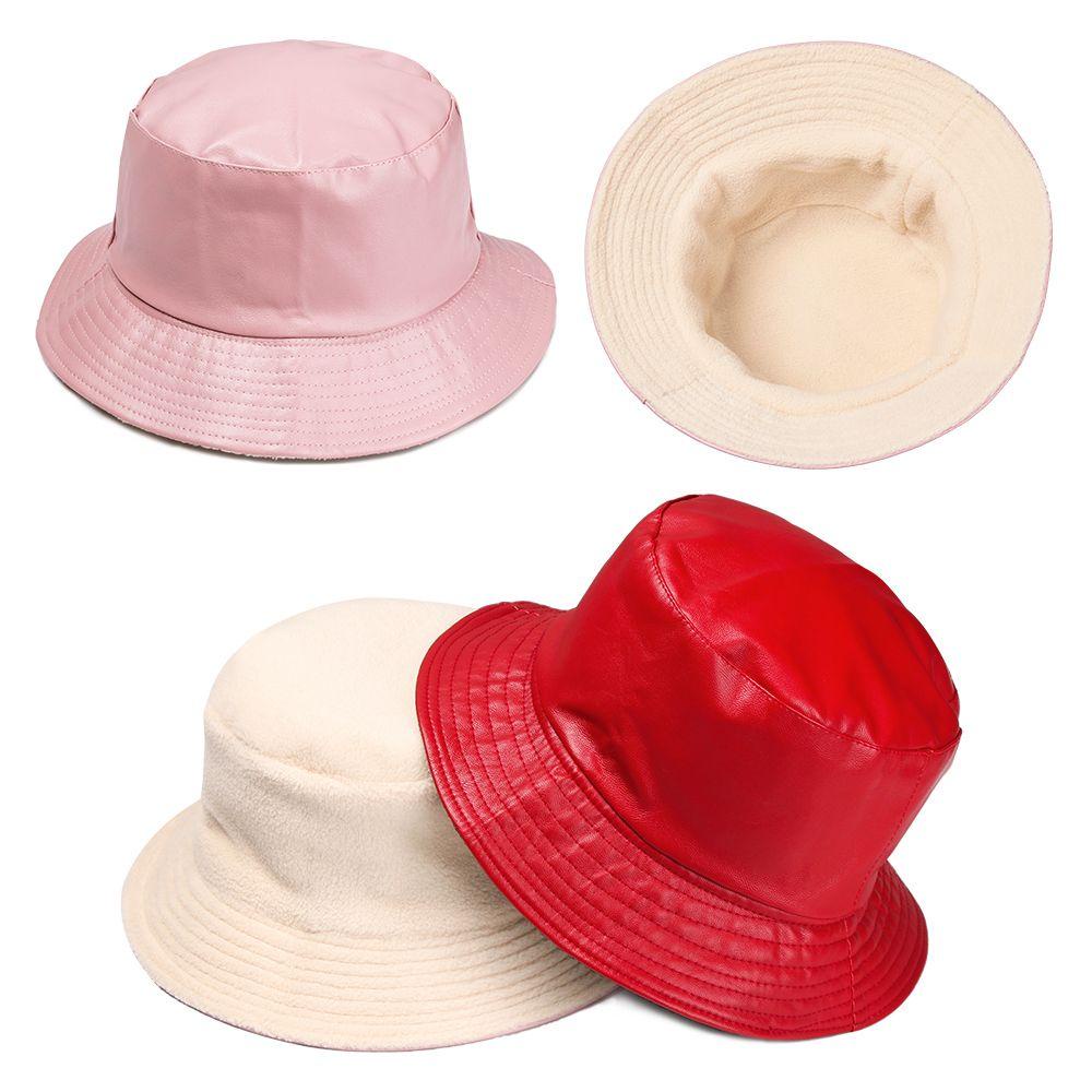 Mũ Bucket Giữ Ấm Chống Thấm Nước Màu Sắc Ngọt Ngào Thời Trang Thu Đông