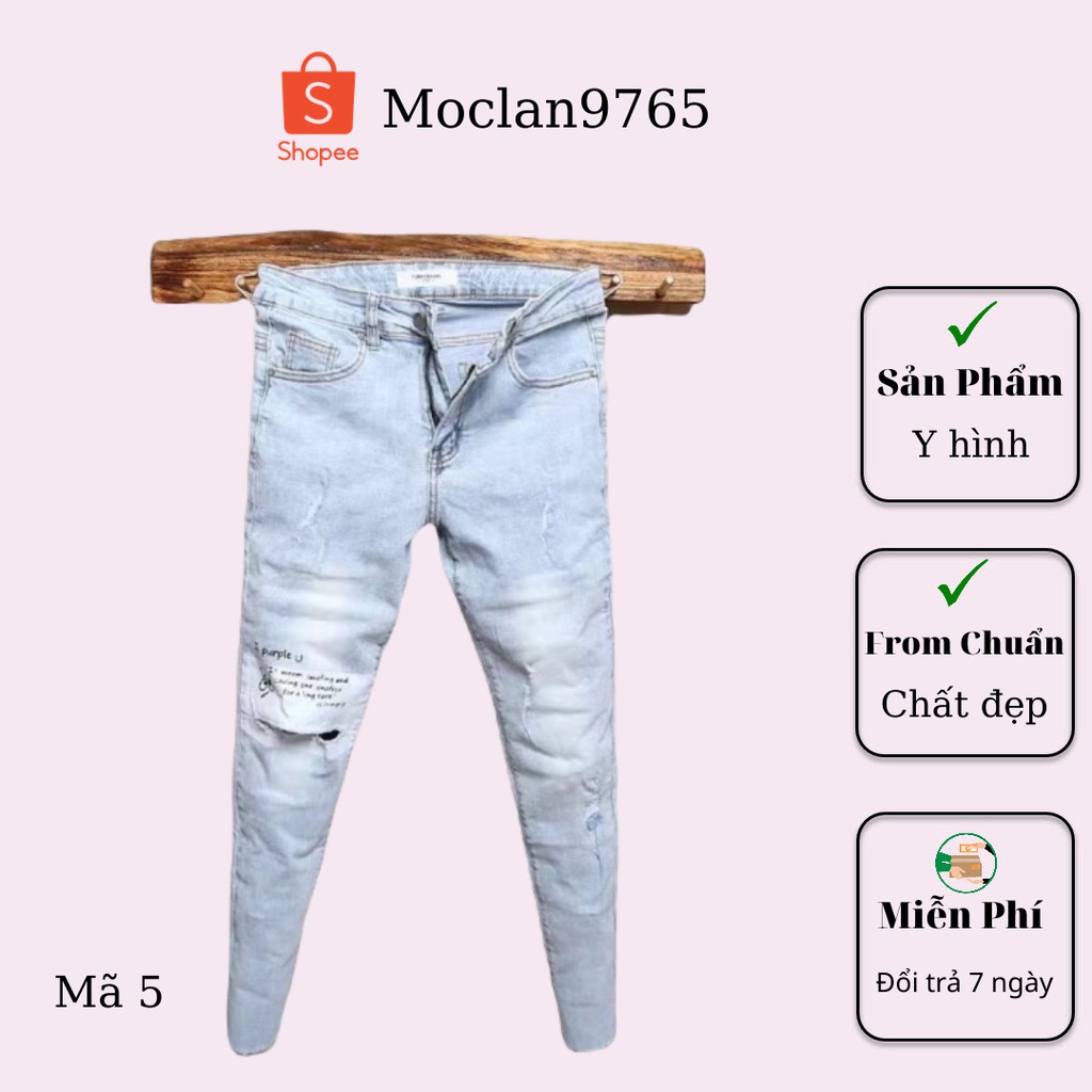Quần jean nam cao cấp, chất liệu bò ( jean ) mềm mịn, from chuẩn, có nhiều mẫu đi kèm Moclan10