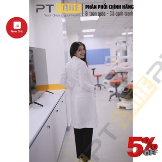 PT CARE | Áo Blouse bác sĩ Nữ Nam PT-B01 Thương hiệu PT Care cao cấp cho phòng mổ, đồng phục nha khoa, Spa, thẩm mỹ