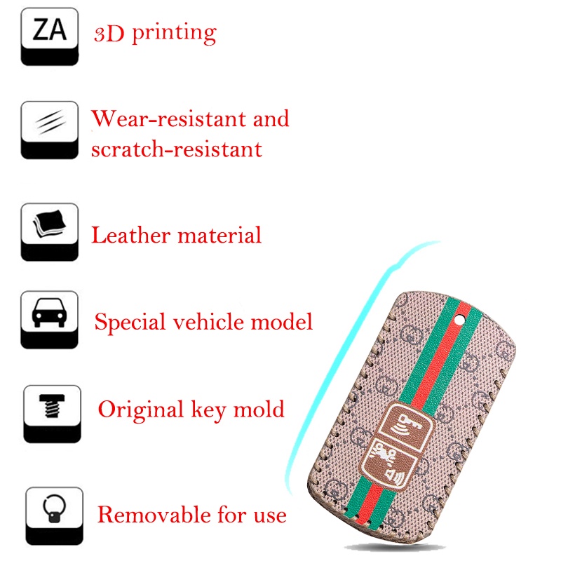 Bao da bảo vệ chìa khoá Smartkey Honda AB 150 Air Blade Honda Lead Vision Vario Click LV khâu tay ABKV AD có tay cầm mẫu mới