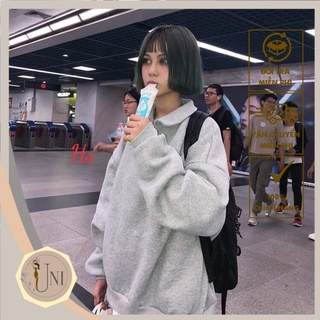 Bộ Cotton Nỉ Unisex Nam Nữ  Bộ Polo Cổ Bẻ Logo Thêu Hình Voi  Mã 724 UNI STORE