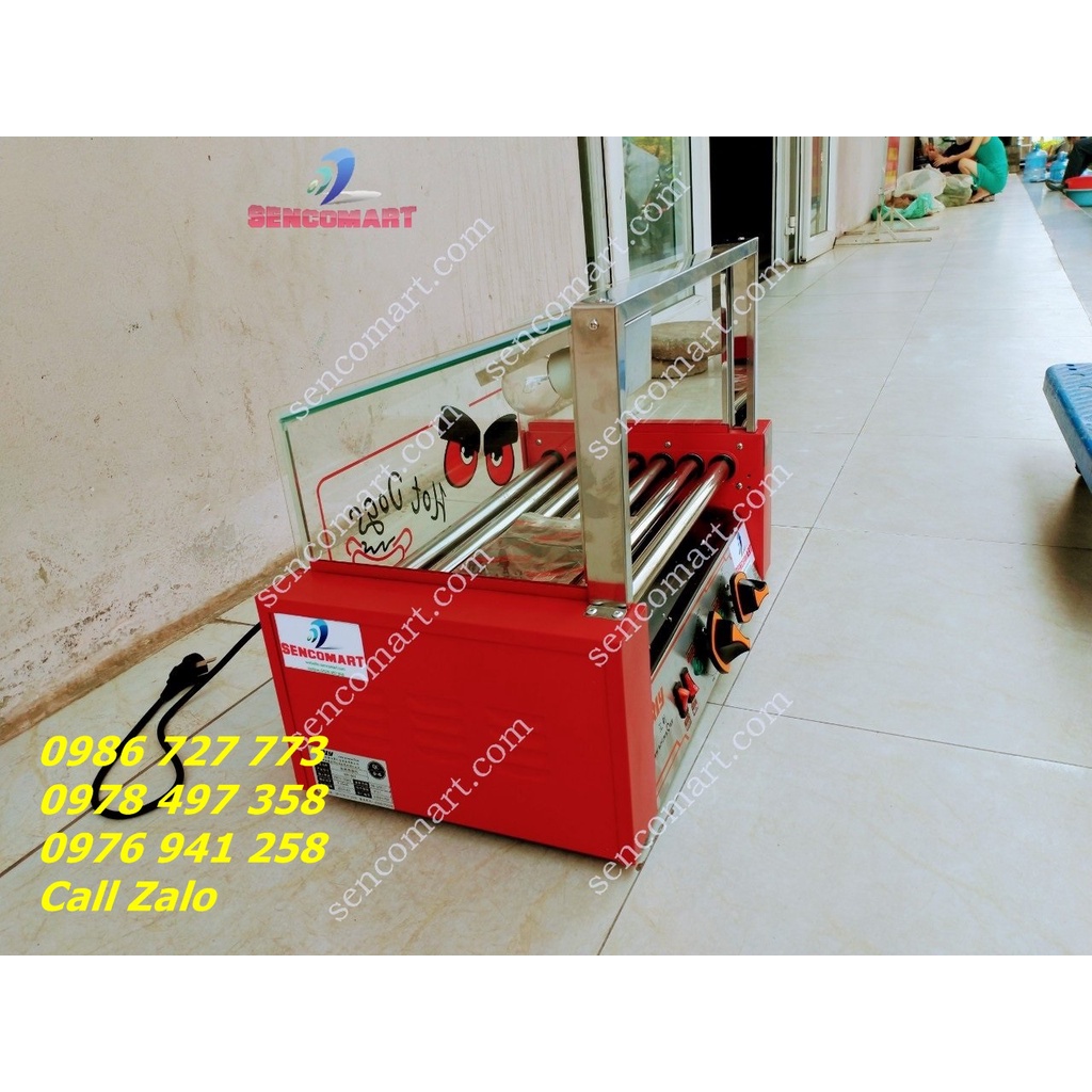 HOT 2022 Máy nướng xúc xích 7 thanh Verly kính thẳng