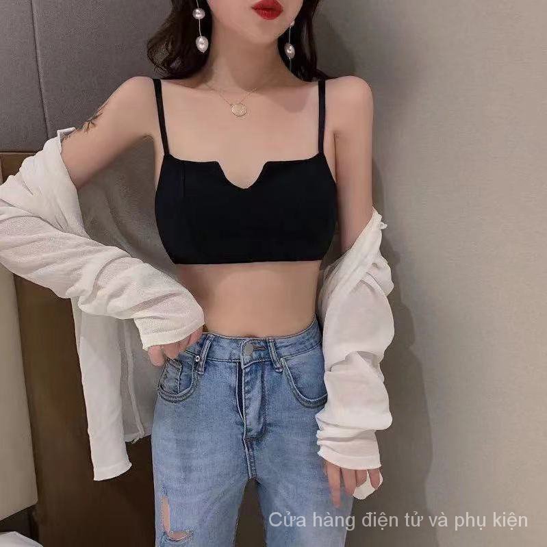 Korean Style Padded Sleeveless Padded Bra for Girls | BigBuy360 - bigbuy360.vn