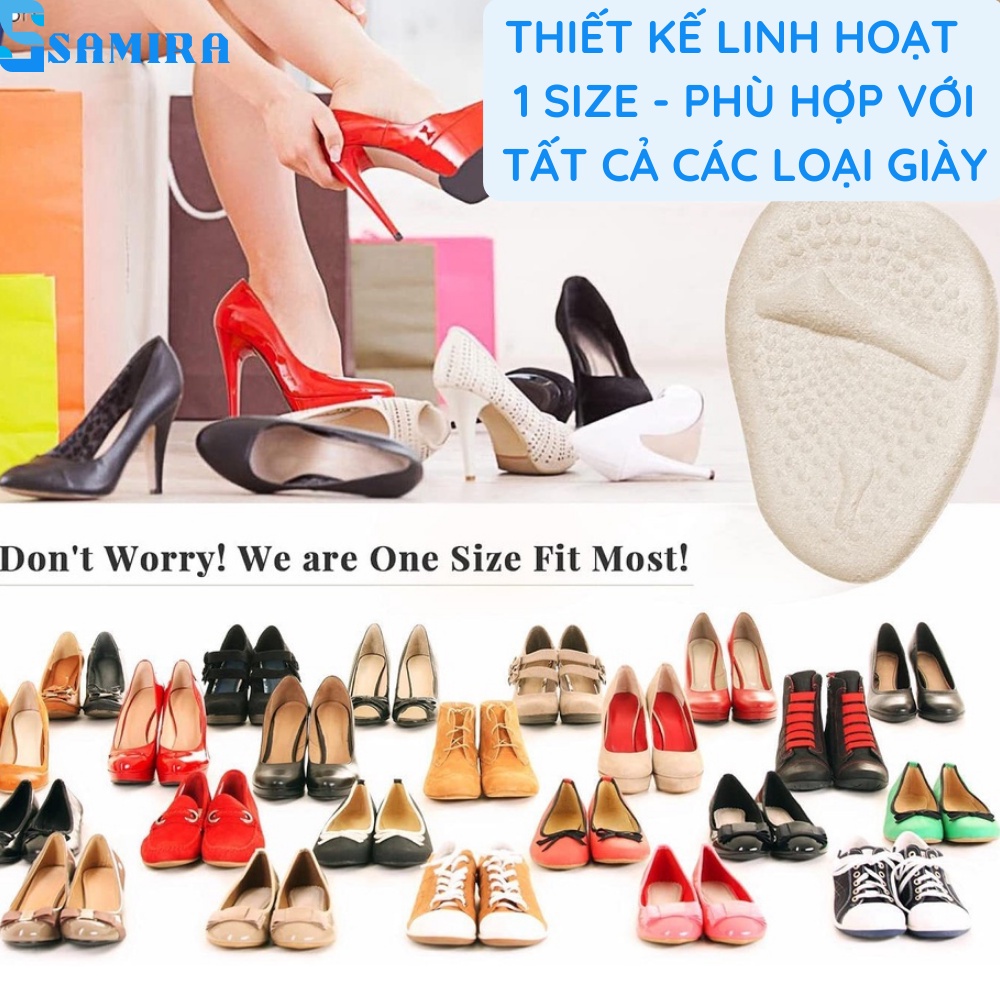 2 Miếng lót giày silicon cao cấp tự dính chống trượt đệm giảm đau khi mang giày cao gót SA2