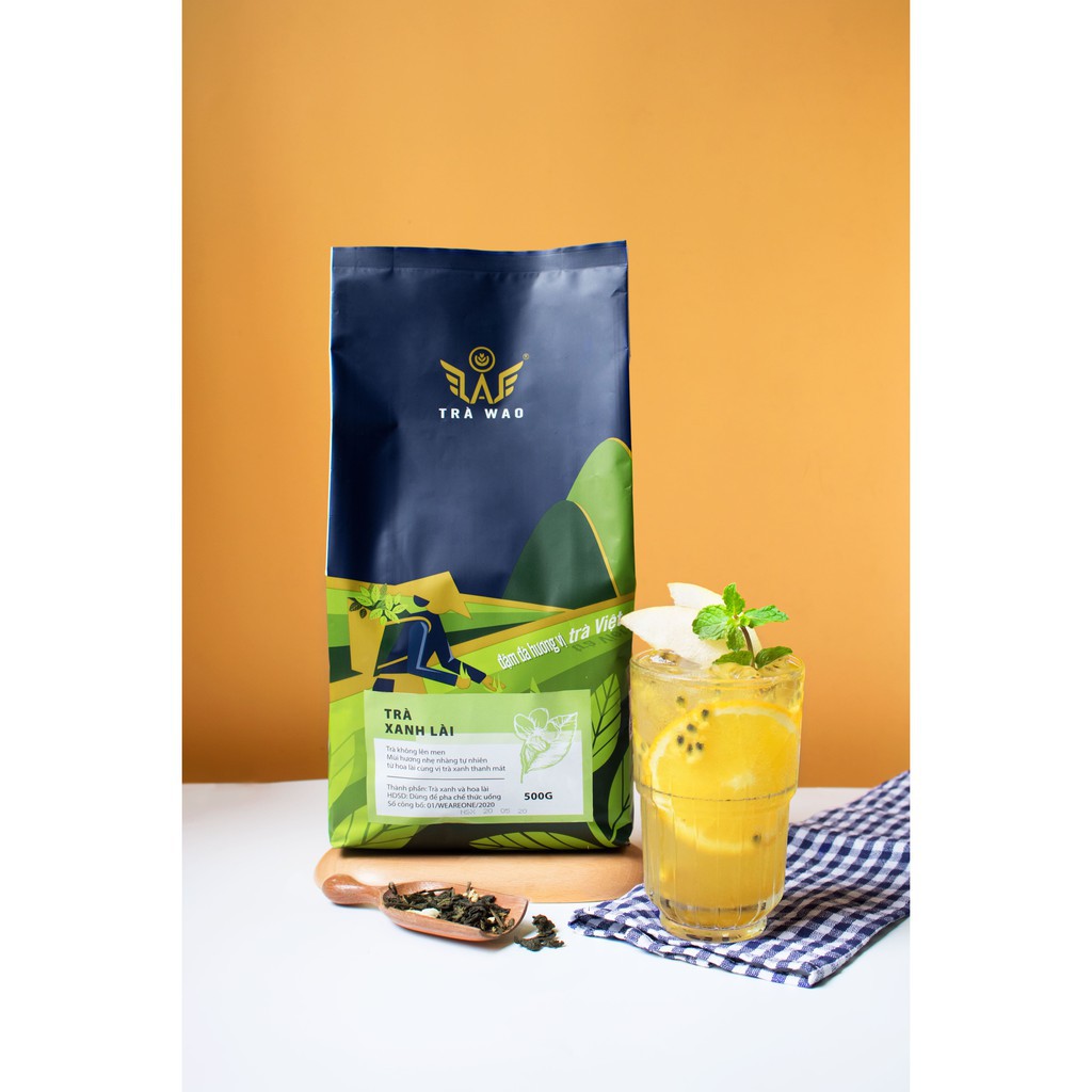Trà Xanh Lài Wao - Trà pha trà sữa W.A.O|500g/ túi