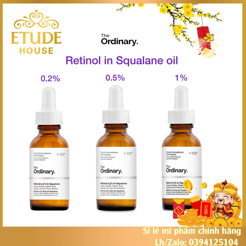 Tinh chất Retinol Squalane nồng độ 0.2% - 0.5% - 1% - TheOrdinary